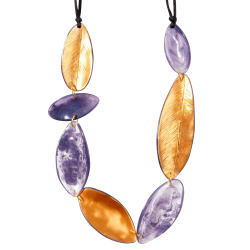 Šperky ZSISKA - Náhrdelník MAJESTIC 7 - fialovo-oranžový