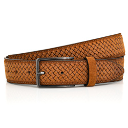 Lindenmann - módne doplnky pre mužov a ženy - Kožený opasok LINDENMANN 1000484 koňakovo hnedý