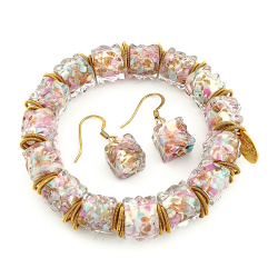 Šperky Murano Millefiori - Set SIERRA - ružový