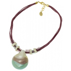 Šperky Murano Millefiori - Náhrdelník SUE - tyrkysový