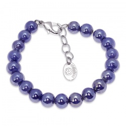 Šperky Murano Millefiori - Náramok SILKY - tmavo fialový