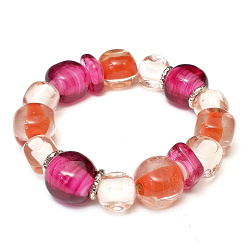 Šperky Murano Millefiori - Náramok AISHA - cyklamenový 