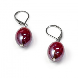Šperky Murano Millefiori - Náušnice IVA - červené