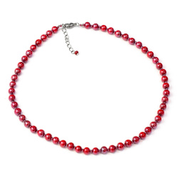  Šperky Murano Millefiori - Náhrdelník KORNELIA - červený