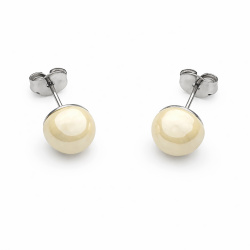  Šperky Murano Millefiori - Náušnice PERALDI - béžové