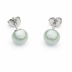  Šperky Murano Millefiori - Náušnice PERALDI - šedé