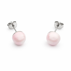  Šperky Murano Millefiori - Náušnice PERALDI - bledoružové