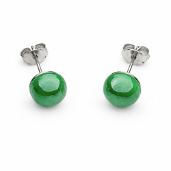  Šperky Murano Millefiori - Náušnice PERALDI - svetlozelené