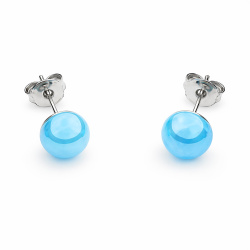  Šperky Murano Millefiori - Náušnice PERALDI - bledomodré