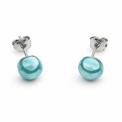  Šperky Murano Millefiori - Náušnice PERALDI - tyrkysové