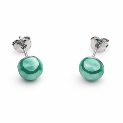  Šperky Murano Millefiori - Náušnice PERALDI - tyrkysovozelené