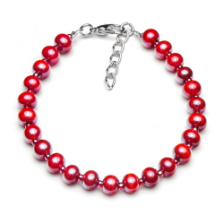 Šperky Milefiori - Náramok PERALDI - červený