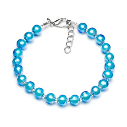 Šperky Murano Millefiori - Náramok PERALDI - tyrkysový