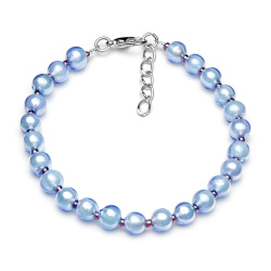 Šperky Murano Millefiori - Náramok PERALDI - svetlo fialový