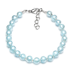 Šperky Murano Millefiori - Náramok PERALDI - svetlo modrý