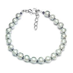 Šperky Murano Millefiori - Náramok PERALDI - šedý