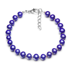 Šperky Murano Millefiori - Náramok PERALDI - tmavo fialový