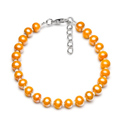 Šperky Murano Millefiori - Náramok PERALDI - oranžový