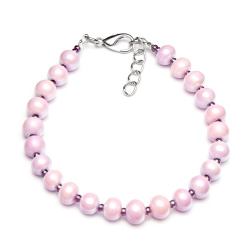 Šperky Murano Millefiori - Náramok PERALDI - ružový