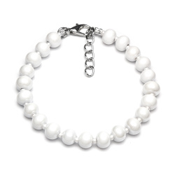 Šperky Murano Millefiori - Náramok PERALDI - biely