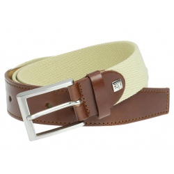 Lindenmann - módne doplnky pre mužov a ženy - Opasok Lindenmann 146 strečový - hnedo béžový