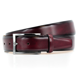 Lindenmann - módne doplnky pre mužov a ženy - Kožený opasok LINDENMANN 1520587 bordový