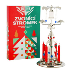 Zvoniaci stromček - tradičné anjelské zvonenie - strieborné