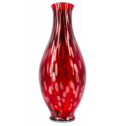 Dekorácie Murano Millefiori - Váza DIPLADANEIA 56 - červeno-bronzová