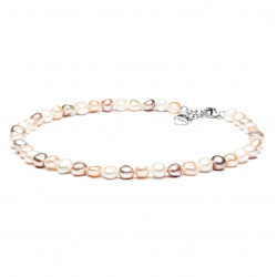 Šperky Gaura Pearls -Náhrdelník BAROK PERLA- bielo-lososová