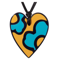 Šperky ZSISKA - Náhrdelník PRIMA HEART - oranžovo-tyrkysový