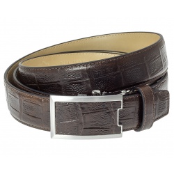 Lindenmann - módne doplnky pre mužov a ženy - Kožený opasok Lindenmann 5044 tmavo hnedý