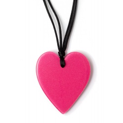 Šperky ZSISKA - Náhrdelník HEART - cyklamenový