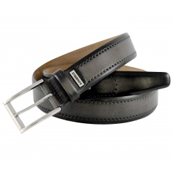 Lindenmann - módne doplnky pre mužov a ženy - Kožený opasok Lindenmann G.CHABROLLE 520570 antracitová
