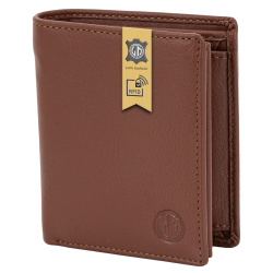 Lindenmann - módne doplnky pre mužov a ženy - Kožená peňaženka LINDENMANN RFID 6090015 koňaková hnedá