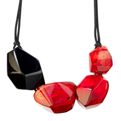 Šperky ZSISKA - Náhrdelník EMPRESS 4 červeno-čierny