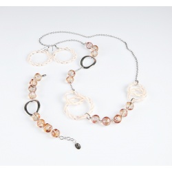 Šperky Murano Millefiori - Set CONSTANCE - marhuľový