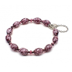 Šperky Murano Millefiori - Náramok DANY - fialový