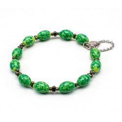 Šperky Murano Millefiori - Náramok DANY - zelený