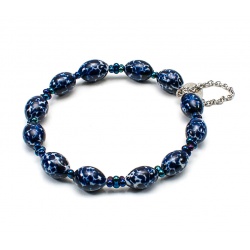 Šperky Murano Millefiori - Náramok DANY - modrý