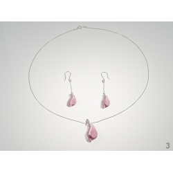 Šperky Murano Millefiori - IOANA SET - fialová