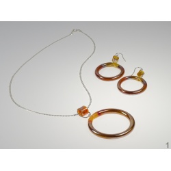 Šperky Murano Millefiori - Set IRIADA - zlatá