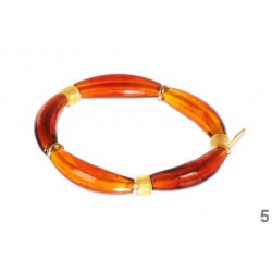 Šperky Murano Millefiori - Náramok KIM - hnedý