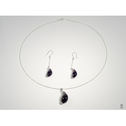 Šperky Murano Millefiori - Set IOANA - čierny