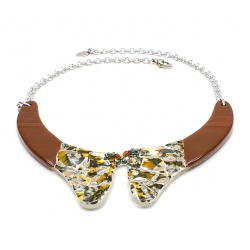 Šperky Murano Millefiori - Náhrdelník NOELA - hnedý