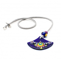 Šperky Murano Millefiori - Náhrdelník RUBIE - modrý