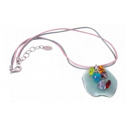 Šperky Murano Millefiori - Náhrdelník ZOLA - šedý