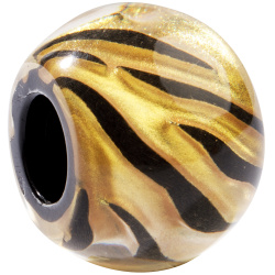 Šperky ZSISKA - Náhrdelník - Korálka GLITZ - zlato-čierna