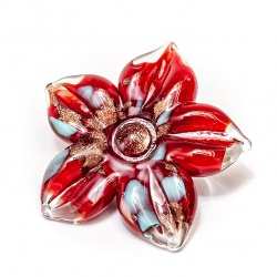 Šperky Murano Millefiori - Brošňa ASHLEY - červená