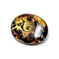 Šperky Murano Millefiori - Brošňa ARIADNE - čierna