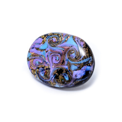 Šperky Murano Millefiori - Brošňa ARIADNE - fialová